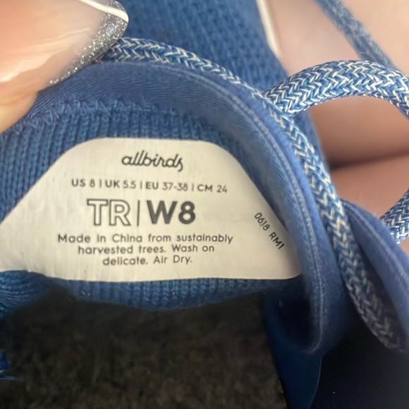 Allbirds- Women's Tree Dasher 2 Buoyant Blue (Blizzard) size 8 - Picture 10 of 10